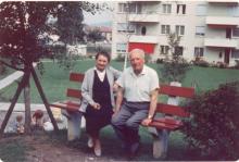 P. Pitter a O. Fierzová v Affoltern am Albis na konci 60. let.